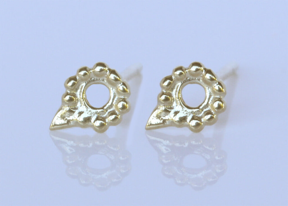 Tiny gold flower earrings