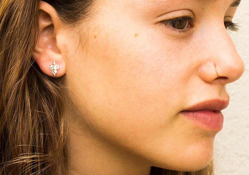 Gold clover earrings