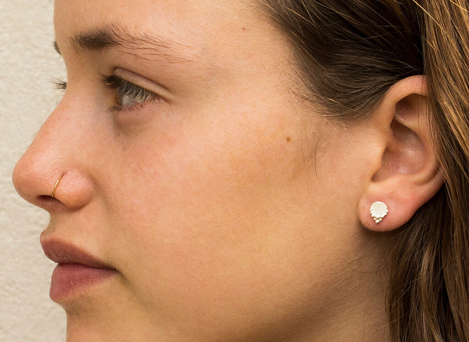 Glittering gold earrings