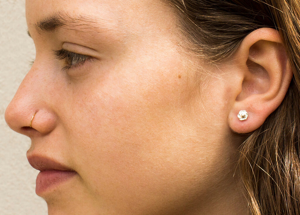 Gold filigree flower earrings